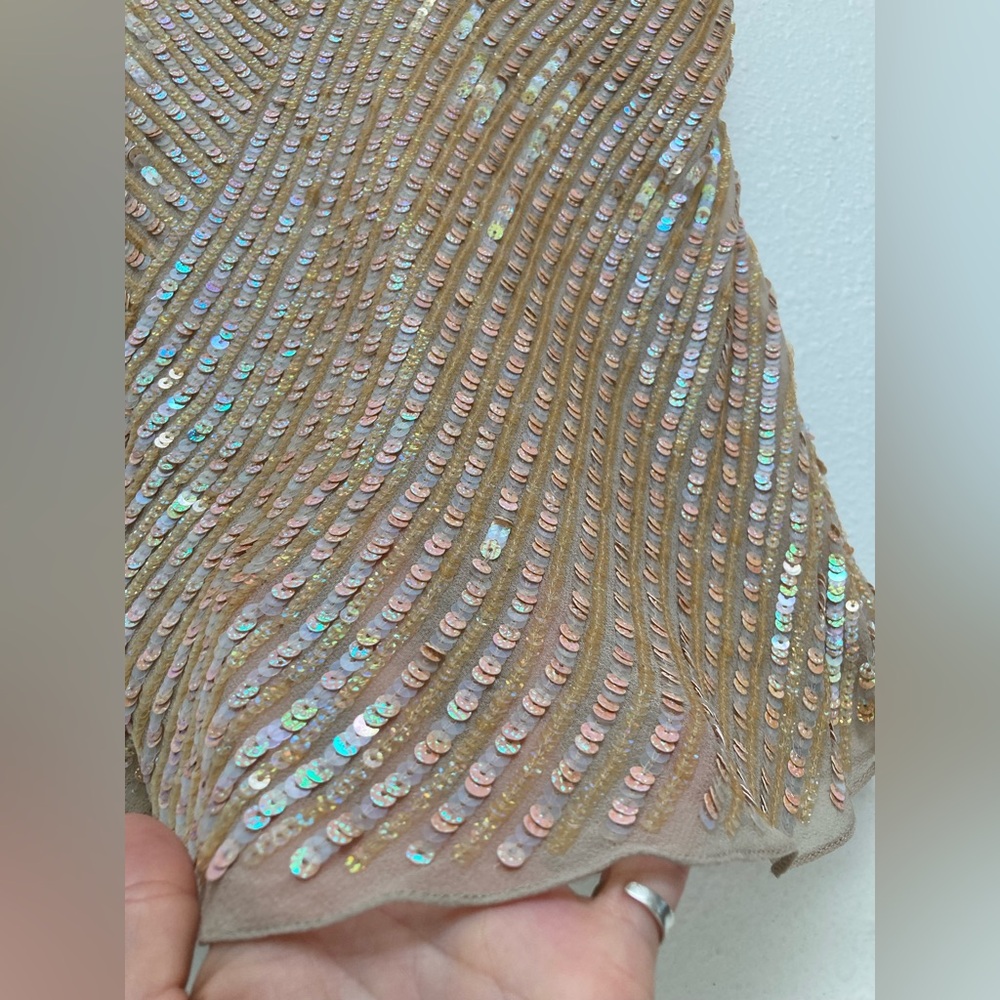 Vintage sequined pure silk going out party dressy cami tank deadstock - Picture 10 of 14
